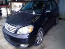 2003 TOYOTA COROLLA, BLACK, S MODEL, 1.8L,  AT,  Z25189